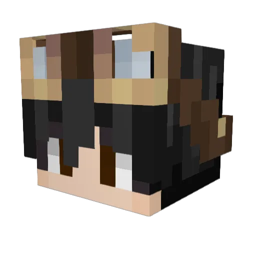 _Sequo Minecraft avatar head, 3D render