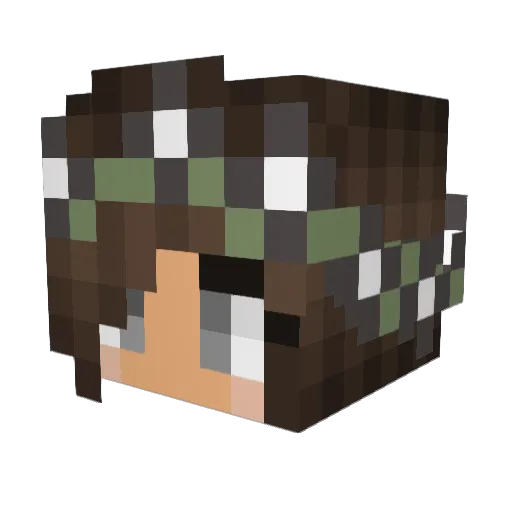 _Serena Minecraft avatar head, 3D render