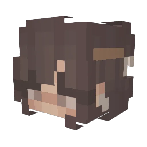 _Serva_ Minecraft avatar head, 3D render