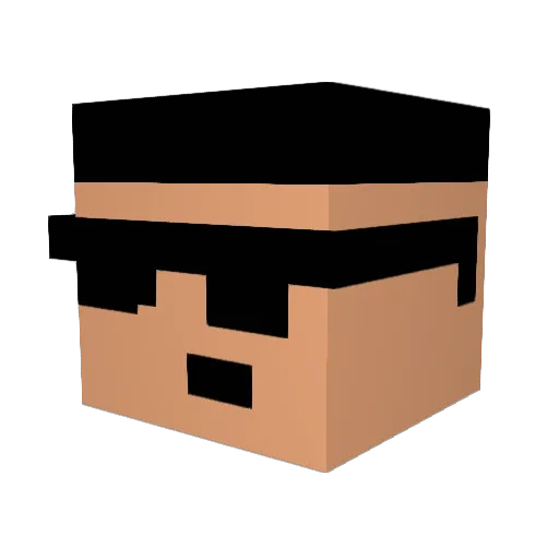 _SeveNN Minecraft avatar head, 3D render
