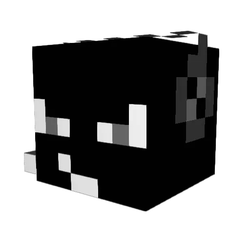 _ShadowEnderman_ Minecraft avatar head, 3D render