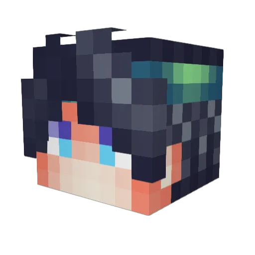 _Shadow_Fox Minecraft avatar head, 3D render