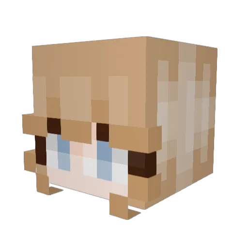 _Shadow_Jess_ Minecraft avatar head, 3D render