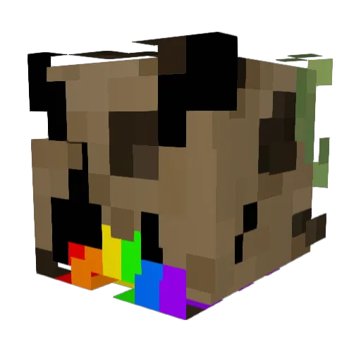 _Shadowcraft Minecraft avatar head, 3D render