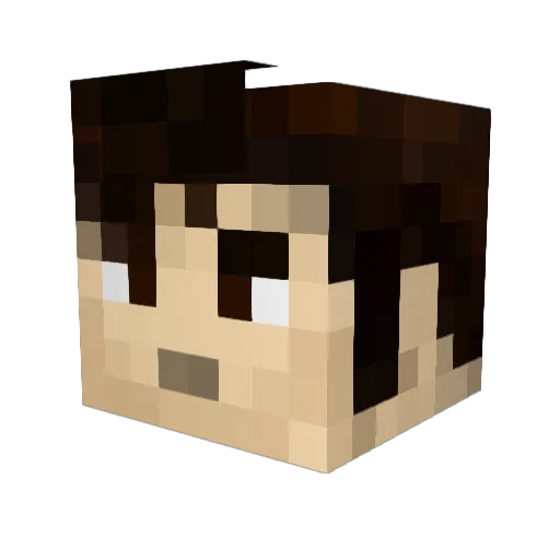 _Shadrack_ Minecraft avatar head, 3D render