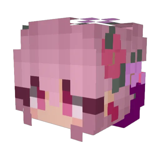 _ShanC_ Minecraft avatar head, 3D render