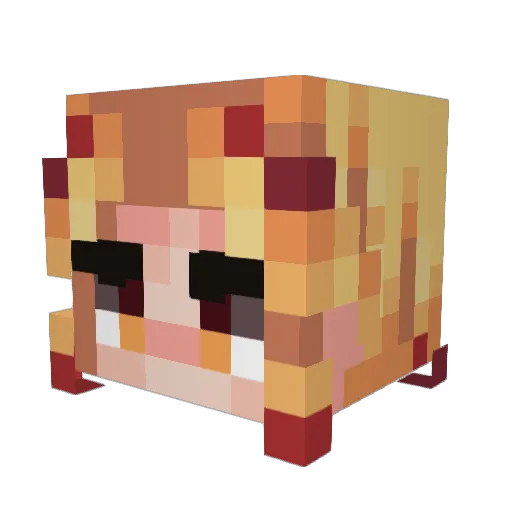 _Shanern_ Minecraft avatar head, 3D render