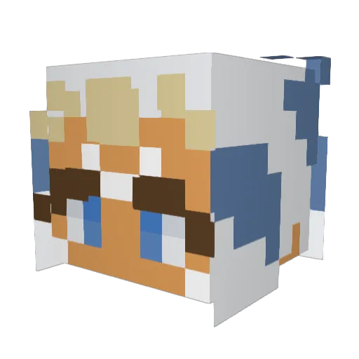 _Shellos_ Minecraft avatar head, 3D render