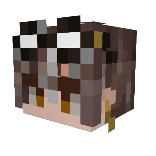 _ShinyEmerald Minecraft avatar head, 3D render
