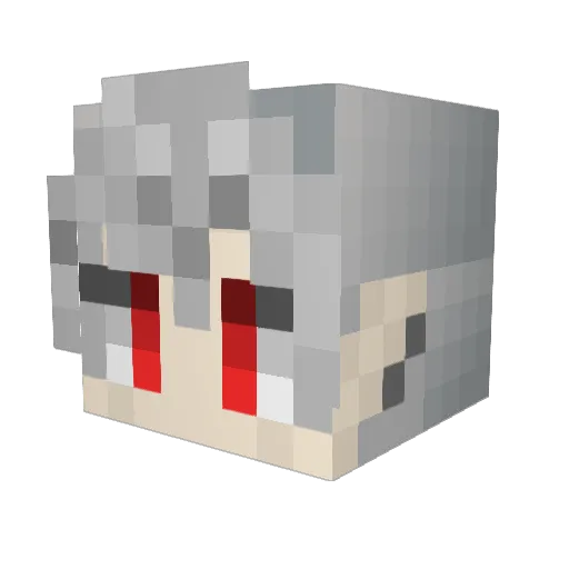 _ShiraUwUSent_ Minecraft avatar head, 3D render