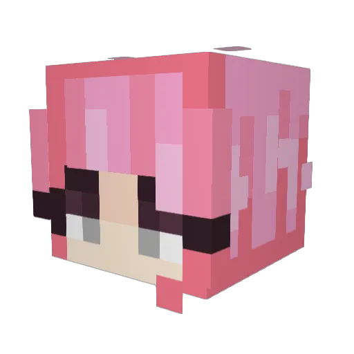 _Shiraya_ Minecraft avatar head, 3D render