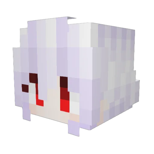 _Shisawa_ Minecraft avatar head, 3D render
