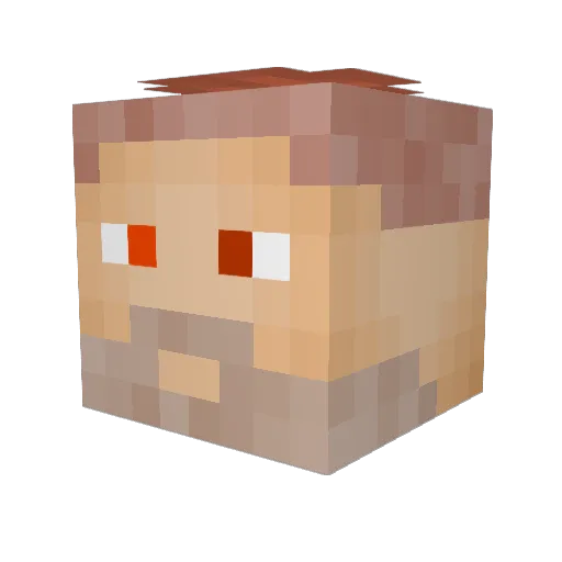 _Shock__ Minecraft avatar head, 3D render