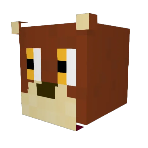 _ShotaroKaneda Minecraft avatar head, 3D render