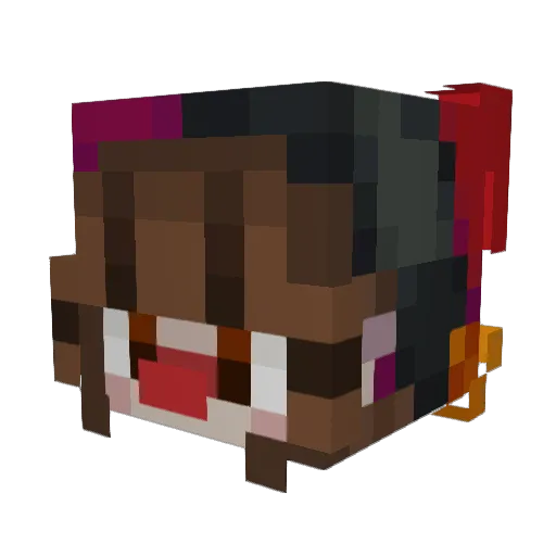_Shrooomish Minecraft avatar head, 3D render