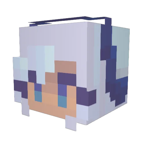 _Shu_Shu_ Minecraft avatar head, 3D render