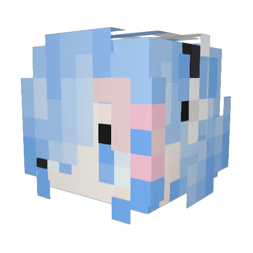_ShuoYue Minecraft avatar head, 3D render