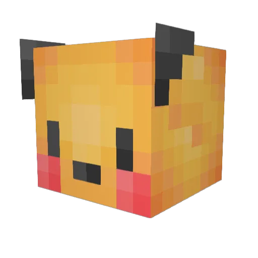 _Sidle Minecraft avatar head, 3D render