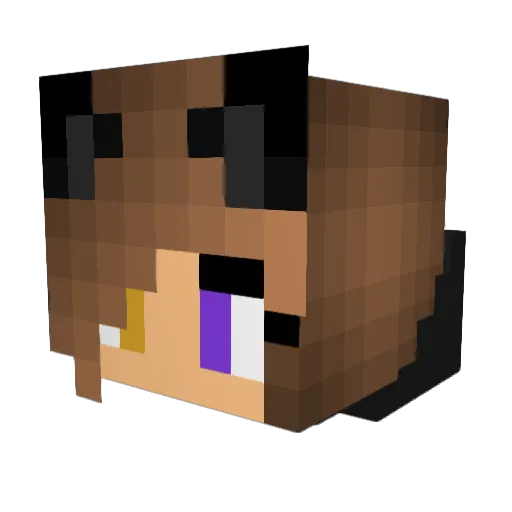 _Silent_Wolf_ Minecraft avatar head, 3D render