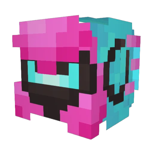 _SilverShadow Minecraft avatar head, 3D render