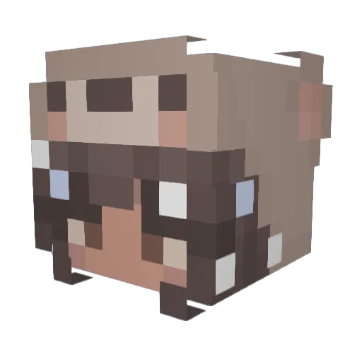 _Sindee_ Minecraft avatar head, 3D render