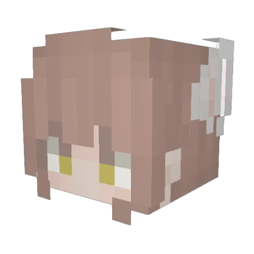 _Sira Minecraft avatar head, 3D render