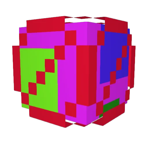 _Sivil Minecraft avatar head, 3D render