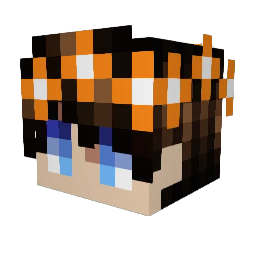 _SkoodyHero_ Minecraft avatar head, 3D render