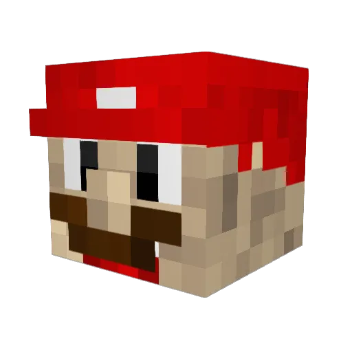 _Skrillex Minecraft avatar head, 3D render