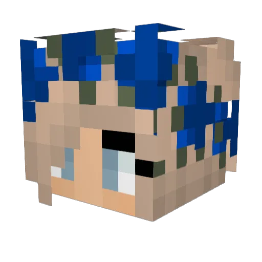 _SkyStorm_ Minecraft avatar head, 3D render