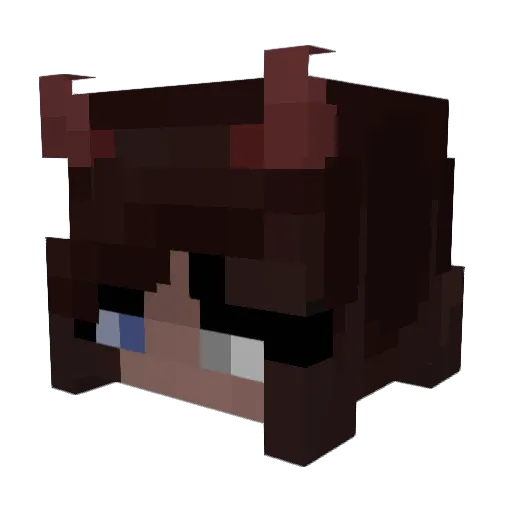 _Skyburn Minecraft avatar head, 3D render