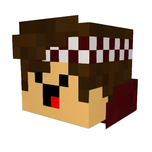 _Skyline_ Minecraft avatar head, 3D render