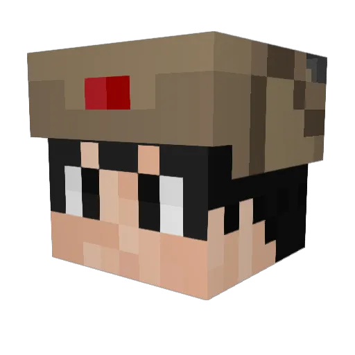 _Slandr3 Minecraft avatar head, 3D render
