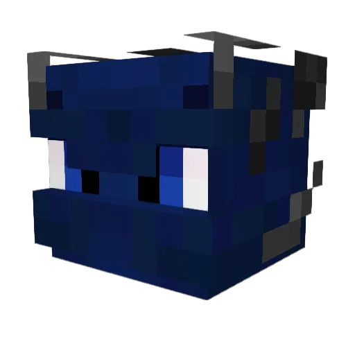 _Slice Minecraft avatar head, 3D render
