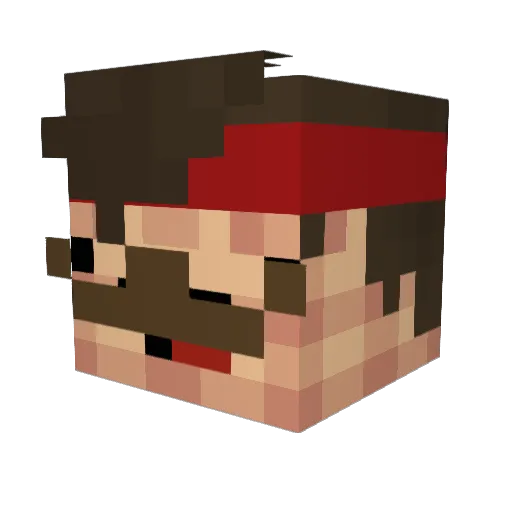 _Slomo Minecraft avatar head, 3D render
