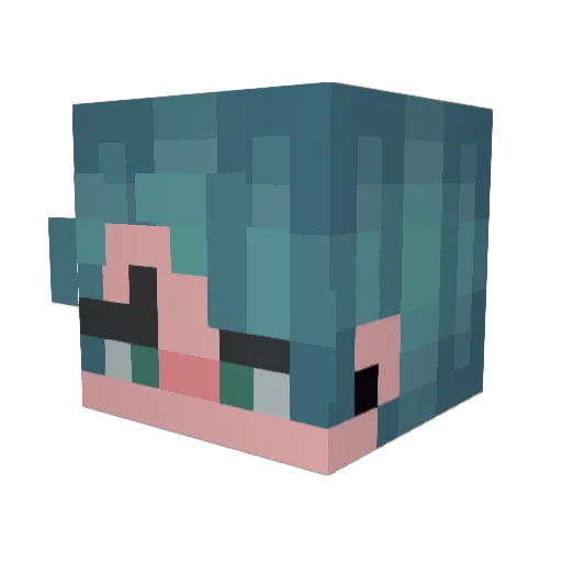 _Smeargle_ Minecraft avatar head, 3D render