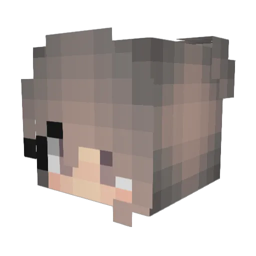 _SmilingP Minecraft avatar head, 3D render