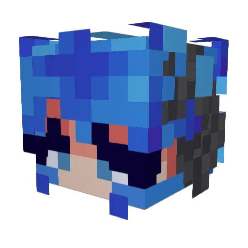_Smy_ Minecraft avatar head, 3D render