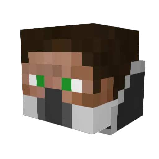 _Snack Minecraft avatar head, 3D render