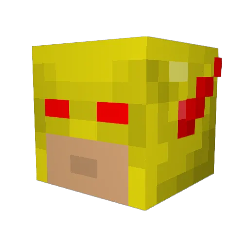 _Snapii_ Minecraft avatar head, 3D render