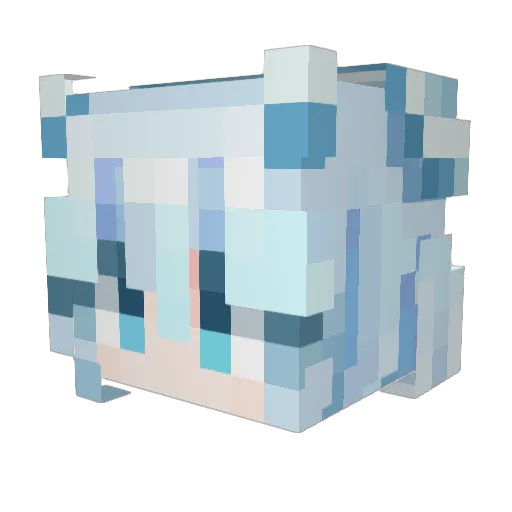 _Snivy__ Minecraft avatar head, 3D render