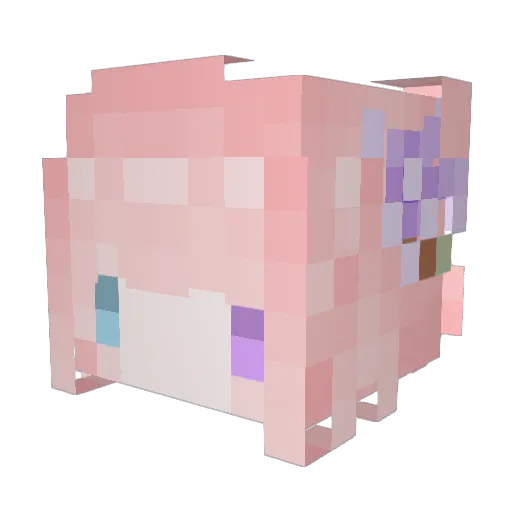 _Sno Minecraft avatar head, 3D render