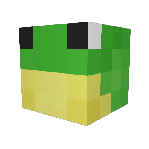 _Snow_ball_ Minecraft avatar head, 3D render