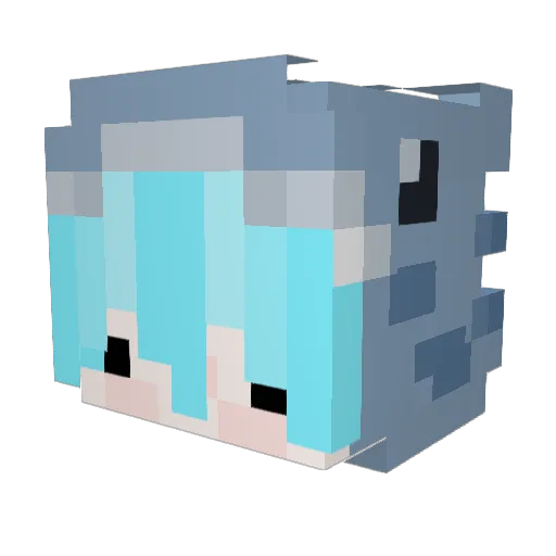 _Snow_owl Minecraft avatar head, 3D render