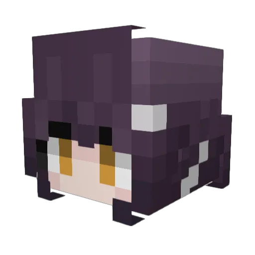 _Snowskye_ Minecraft avatar head, 3D render