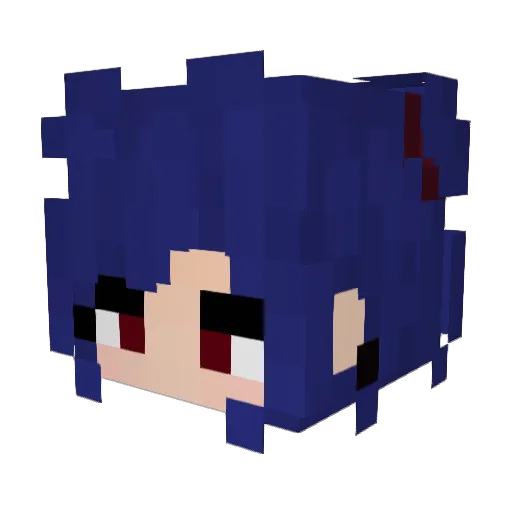 _Sofiya_Star Minecraft avatar head, 3D render