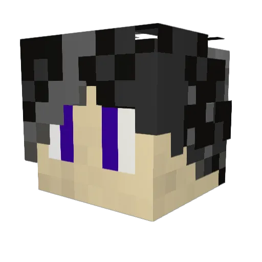 _Soliman_ Minecraft avatar head, 3D render