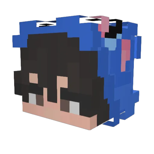_Solr Minecraft avatar head, 3D render