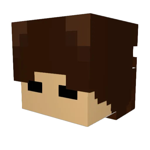 _Somebody Minecraft avatar head, 3D render