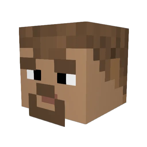 _SopraN Minecraft avatar head, 3D render